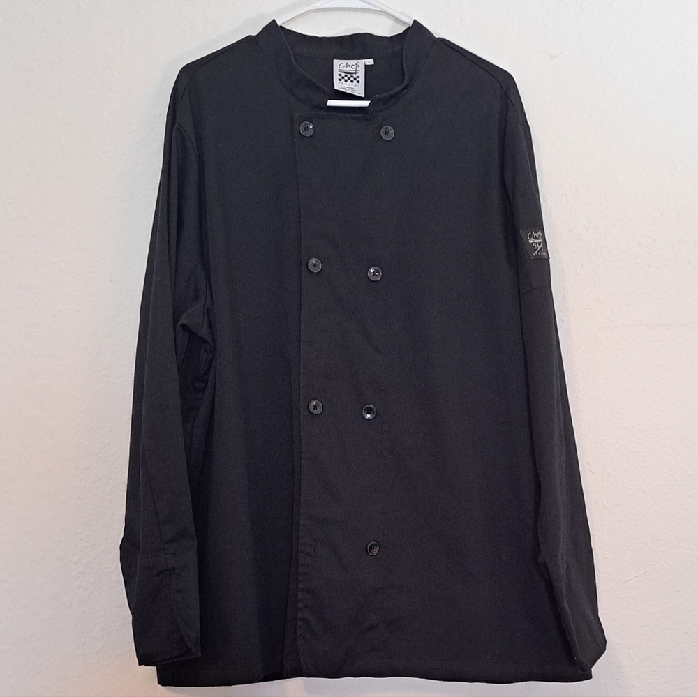 Chef Revival Professional Chef Uniform Jacket Black Size Large